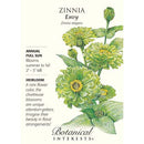 Zinnia, Envy Botanical Interests Seeds