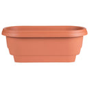 Bloem Classic Deck Rail Plastic Planter, Terra Cotta, 24 in.