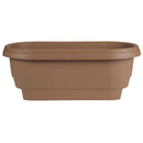 Bloem Classic Deck Rail Plastic Planter, Terra Chocolate, 24 in.