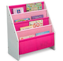 Delta Children Sling Book Rack Bookshelf for Kids' - White/Pink