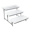3-Tier Ceramic Serving Plate Set - White