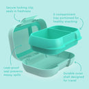 2 Compartment Leak-Proof Bento Box - Aqua