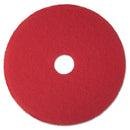 3M Low-Speed Buffer Floor Pads 5100, 13" Diameter, Red, 5/Carton - MMM08388