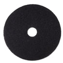 3M Low-Speed Stripper Floor Pad 7200, 19" Diameter, Black, 5/Carton - MMM08381