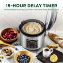 Digital Rice Cooker & Food Steamer - Silver