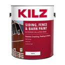 KILZ Flat White Oil-Based Barn and Fence Paint Exterior 1 gal, Pack of 4