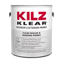 KILZ Klear Clear Flat Water-Based Alkyd Primer and Sealer 1 gal, Pack of 4