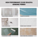 KILZ Klear Clear Flat Water-Based Alkyd Primer and Sealer 1 gal, Pack of 4