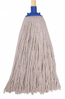 Tough Guy Cotton String Wet Mop Head and Handle, Screw On, Beige, 48 in Handle Length - 16W215