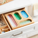 Food Storage Bag Organizer - Bamboo