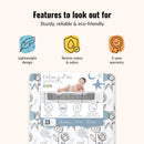 Crib and Toddler Mattress - Teal Flowers
