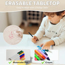 Adjustable Kids Table & Chairs Set - 2 Chairs Natural-wood