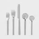 30pc Squared Straight Flatware Set with Caddy, Service for 6
