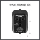 All-in-One Travel Adapter with USB Ports - Black