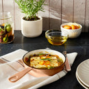 6 Inch Enameled Cast Iron Skillet - Orange