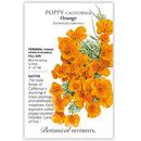Botanical Interests, Poppy, California Orange