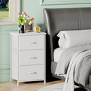 Storage Organizer Chest of Drawers - White Leather