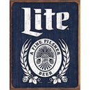 Miller Lite Bottle Logo Metal Sign