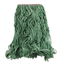 Rubbermaid Super Stitch Blend Mop Heads, Cotton/Synthetic, Green, Large - RCPD213GRE