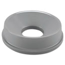 Rubbermaid Untouchable Funnel Top, Round, 16.25" Diameter, Gray - RCP3548GRA