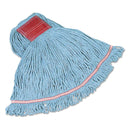 Rubbermaid Swinger Loop Wet Mop Heads, Cotton/Synthetic, Blue, Large - RCPC153BLU
