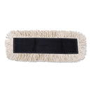 Boardwalk Mop Head, Dust, Disposable, Cotton/Synthetic Fibers, 48 X 5, White - BWK1648