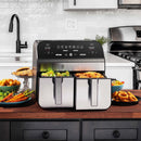 10-Qt. Dual Basket Digital Air Fryer - Black Stainless Steel