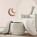 Enoki Storage Ottoman - Ivory Boucle