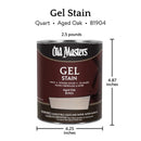 Old Masters Semi-Transparent Aged Oak Oil-Based Alkyd Gel Stain 1 qt