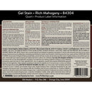 Old Masters Semi-Transparent Rich Mahogany Oil-Based Alkyd Gel Stain 1 qt
