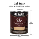 Old Masters Semi-Transparent Fruitwood Oil-Based Alkyd Gel Stain 1 qt