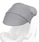 Sun Shade Extender/Auxiliary Canopy for Car Seat - Black Grey
