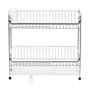 2-Tier Slim-Sized Dish Rack with Drain Spout