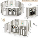 14-Panel Baby Playpen - Beige