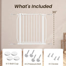 Baby Gate for Stairs and Doorways - White
