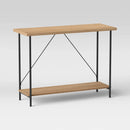 Wood and Metal Dorm Console Table Natural - Room Essentials™
