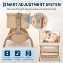 Bedside Bassinet Baby Sleeper, 3-in-1 Co-Sleeper Crib - Beige