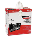 Georgia-Pacific Brawny Industrial Lightweight Shop Towel, 9 1/10" X 12 1/2", White, 200/Box - GPC29316