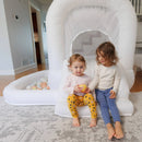 Mini Inflatable Bounce House with Ball Pit - White