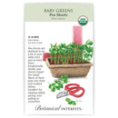 Pea, Botanical Interests Shoots Baby Greens Seeds Organic