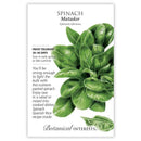 Spinach, Botanical Interests Matador Seeds