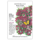 Sweet Alyssum, Botanical Interests Rosie O'Day Seeds (Heirloom)