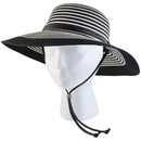 Principle Plastics, Women's Braided Sun Hat, Black & White