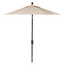 Push Button Tilt 7.5 ' Market Umbrella, Bronze Finish, Champagne Fabric