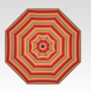 Treasure Garden 11 ft. Auto Tilt Market Umbrella, Bronze Finish, Astoria Sunset Stripe Color Fabric
