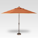 Treasure Garden 11 ft. Auto Tilt Market Umbrella, Bronze Finish, Astoria Sunset Stripe Color Fabric