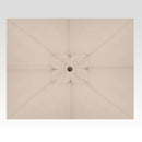 Treasure Garden 8 ft. x 11 ft. Crank Lift Market Umbrella, Bronze Finish, Champaign Color Fabric
