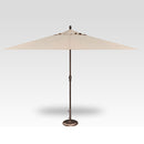Treasure Garden 8 ft. x 11 ft. Crank Lift Market Umbrella, Bronze Finish, Champaign Color Fabric