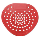 Hospeco Health Gards Vinyl Urinal Screen, 7 3/4"W X 6 7/8"H, Red, Cherry, Dozen - HOS03901