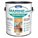 Seal Once Marine Grade Flat Clear Fully-Transparent Water-Based Premium Wood Sealer 1 gal, Pack of 4
